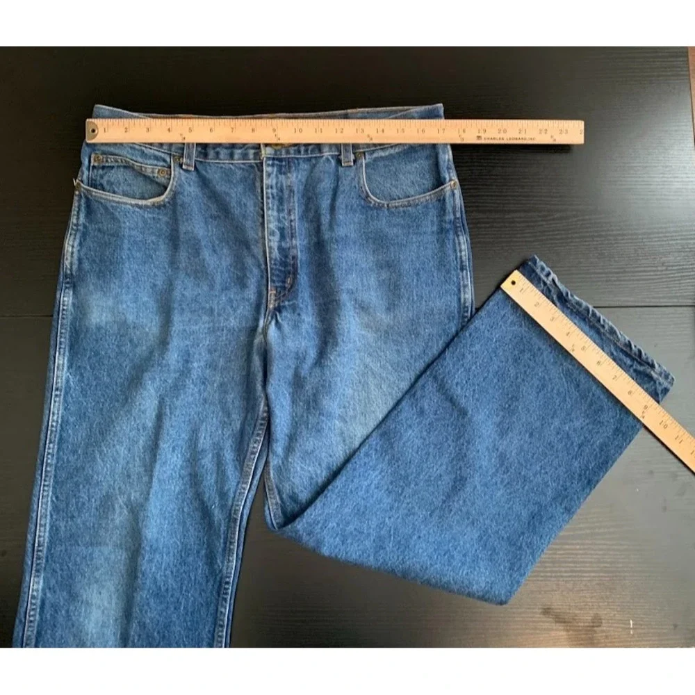 Vintage Oshkosh‎ Bgosh Denim Blue Jeans Scovill Zip Men's 36x30